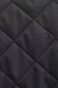 QUILTED BLACK JACKET WITH CONTRAST PIPING