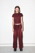 Mineral Dye Baby Tee in Wine: Wine Mineral Dye / S