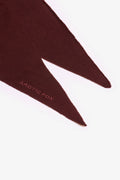 Close-up of a brown fabric with 'Arctic Fox' branding on a white background