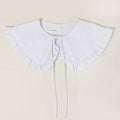 White Cotton Removable Frill collar: Regular