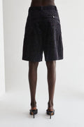 CP7643 - Myrtle Corduroy Bermuda Shorts: L / Black