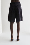 Corduroy Bermuda Shorts in Black
