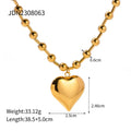 Cubic Love Pendant Bead Chain Necklace DPJN0906: Silver