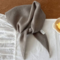 Pure Wool Knit Triangle Scarf Multi-Use_CWOV00279: DARKBLUE / (OS) 1