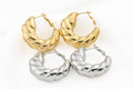 Oversized Chunky Croissant Hoops - Thick Lightweight Hoops: Silver