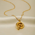 Threaded Circle Pendant Vintage DPJN0805: Gold