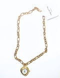 Watch Necklace- Steel Chain , Heart Shaped, Really Works: Silver