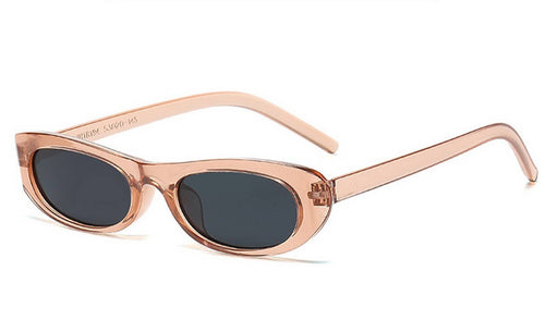 Narrow Frame Retro Oval Sunglasses