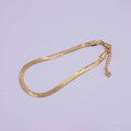 Clearance Pricing BLOWOUT Gold 4mm Herringbone Snake Chain 7 Inch Bracelet For Wholesale Bracelet Jewelry Making Supply WA-929