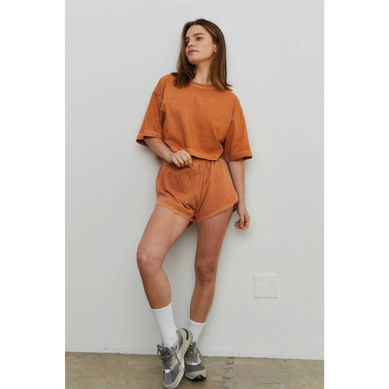 Cotton Oversized Cropped Tee