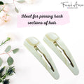 French Amie Clic Clac Large Handmade Cellulose Snap Hair Pins for Women(2 Pcs): Blush Pink