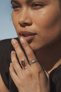 Walton Ring - Brown: Gold Plated / 7
