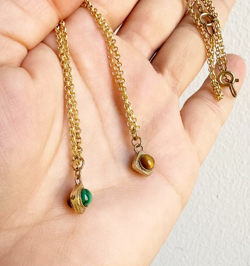 MadeIn Jewelry Double Sided Charm Necklace