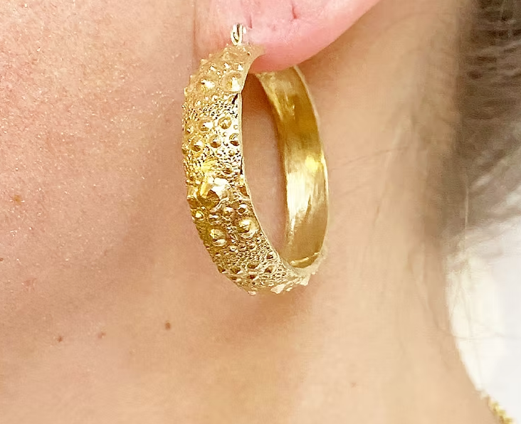 MadeIn Jewelry Sea Urchin Thick Hoops