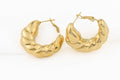 Oversized Chunky Croissant Hoops - Thick Lightweight Hoops: Silver