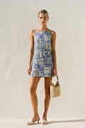 Tuscan Summer Scenic Print Dress