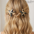 French Amie Star Fish Small Hair Clips Cellulose Acetate Beach Barrette Slide Set of 2: Tokyo