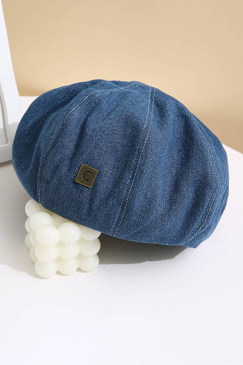 Denim Beret Cap