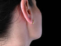 Small Croissant Huggies - Waterproof 18k Gold Dome Earrings: Silver