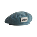 Trendy Denim Solid Color Beret Hat MK2BLW6W6HAT380: Black / M(55-60cm)