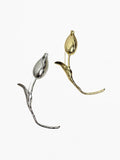 Tulip Bud Brooch Women Luxury Metal Pin N6A209: Silver