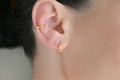 Stainless Steel Ear Cuffs - Sterling Silver Bold Ear Cuffs: Dainty Dome (Stainless Steel)