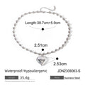 Cubic Love Pendant Bead Chain Necklace DPJN0906: Silver
