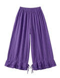 4029 WIDE COTTON PANTS WITH EYELET EMBROIDERY: VIOLA