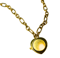 Watch Necklace- Steel Chain , Heart Shaped, Really Works: Silver