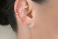 Stainless Steel Ear Cuffs - Sterling Silver Bold Ear Cuffs: Dainty Dome (Stainless Steel)