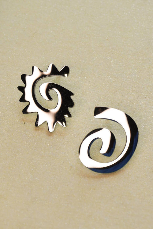 Caracol & Espiral silver studs