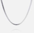 Kate- Herringbone Stainless Steel Necklace 14K- Widest: Yellow Gold