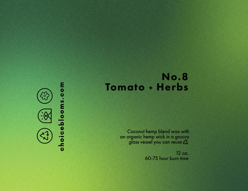 12oz. No. 8 Tomato + Herbs Candle
