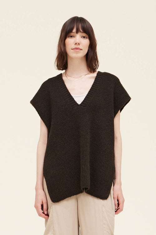 Loose V Neck Knit Sweater