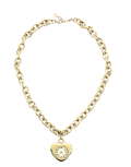Watch Necklace- Steel Chain , Heart Shaped, Really Works: Silver