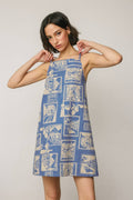 Tuscan Summer Scenic Print Dress