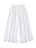 4029 WIDE COTTON PANTS WITH EYELET EMBROIDERY: VIOLA