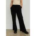 Black Cotton Wide Leg Pants