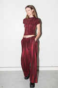 Mineral Dye Baby Tee in Wine: Wine Mineral Dye / S