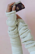 Wool Blend Arm Warmers / Leg Warmers: One Size (20 inches) / Powder Pink