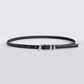 Simple Elegant Slim Leather Belt MK2LEEP6W6JBT91: Coffee