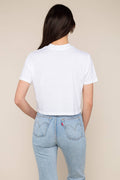 Boxy Cropped Tee in White