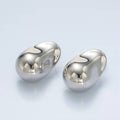 16k Gold Filled Hammered Dome Hoop Earrings | V-071 V-072: Silver