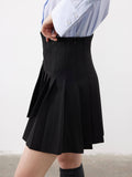 Pleated Mini Skirt Black: SİYAH