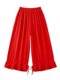4029 WIDE COTTON PANTS WITH EYELET EMBROIDERY: VIOLA