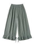 4029 WIDE COTTON PANTS WITH EYELET EMBROIDERY: VIOLA