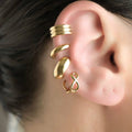 Stainless Steel Ear Cuffs - Sterling Silver Bold Ear Cuffs: Dainty Dome (Stainless Steel)