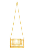 Metal Cage Crossbody Clutch Bag: SILVER