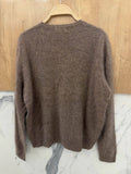 V-neck Pullover in Cashmere, Wool & Silk: Coral Pink / One size