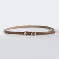 Simple Elegant Slim Leather Belt MK2LEEP6W6JBT91: Black